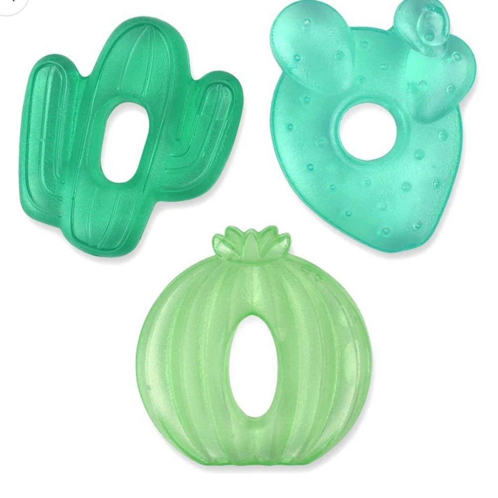 Set of Three Green Teething Toys